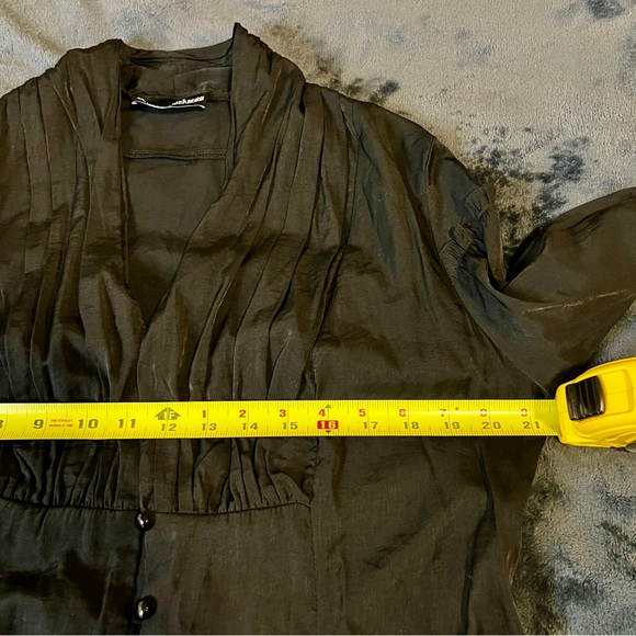 Scarlet Darkness Wms Victorian Corset Pleated Ruffle Whimsigoth Blouse Black XL - Picture 11 of 13